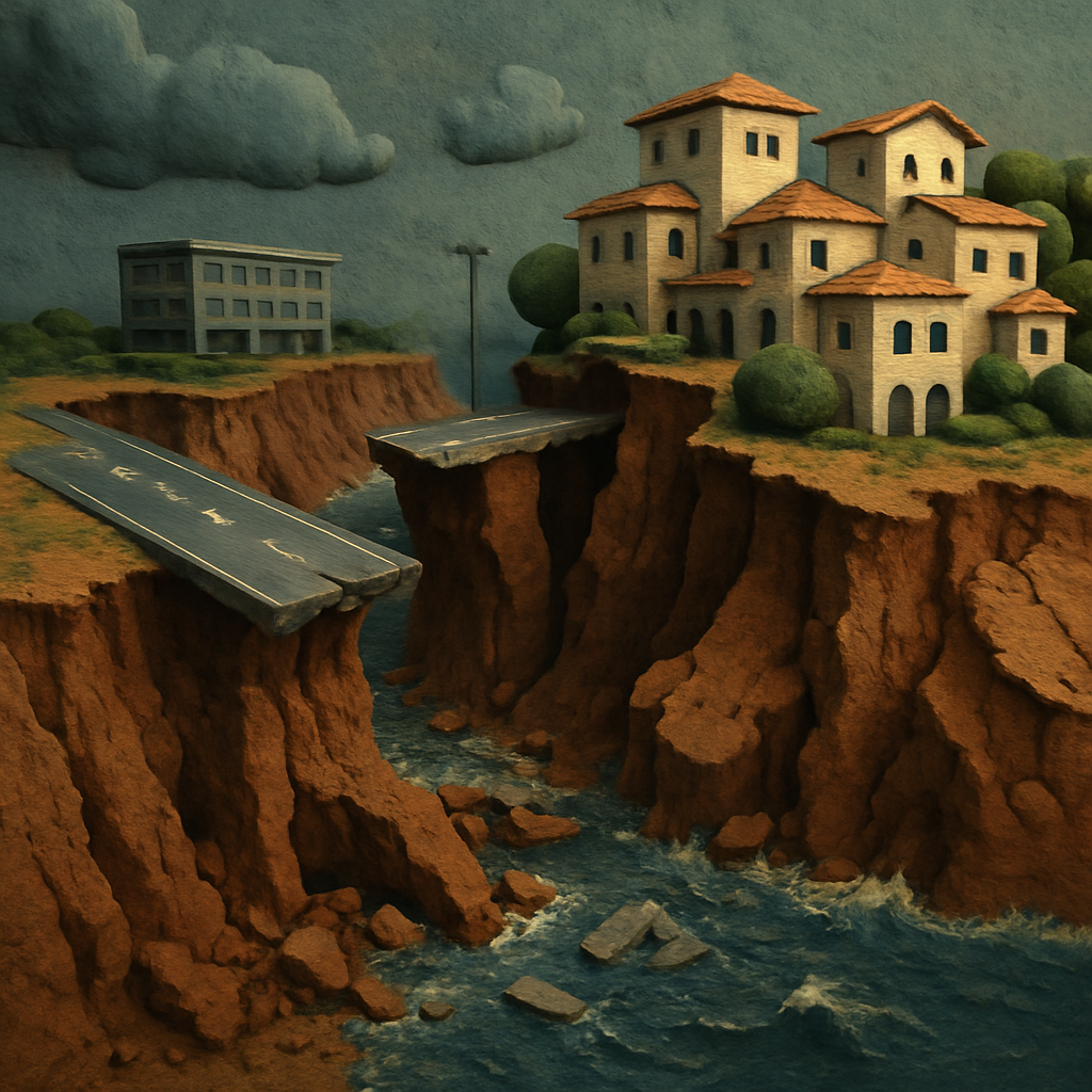 La severa erosión amenaza con engullir la infraestructura pública y los complejos residenciales de élite en Peya (Pafos).