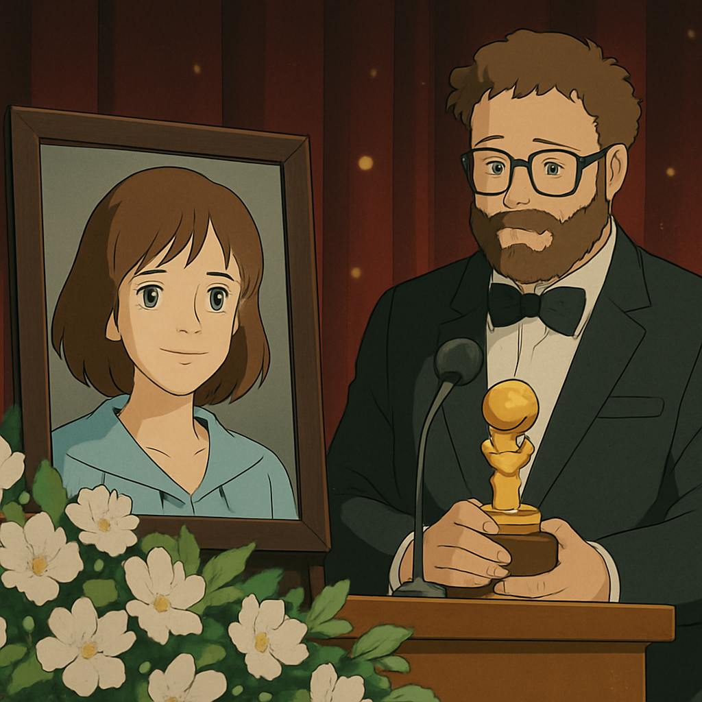 La actriz que murió en enero ganó por "The Studio", y su coprotagonista Seth Rogen recordó haber trabajado con ella mientras aceptaba el premio en su nombre.