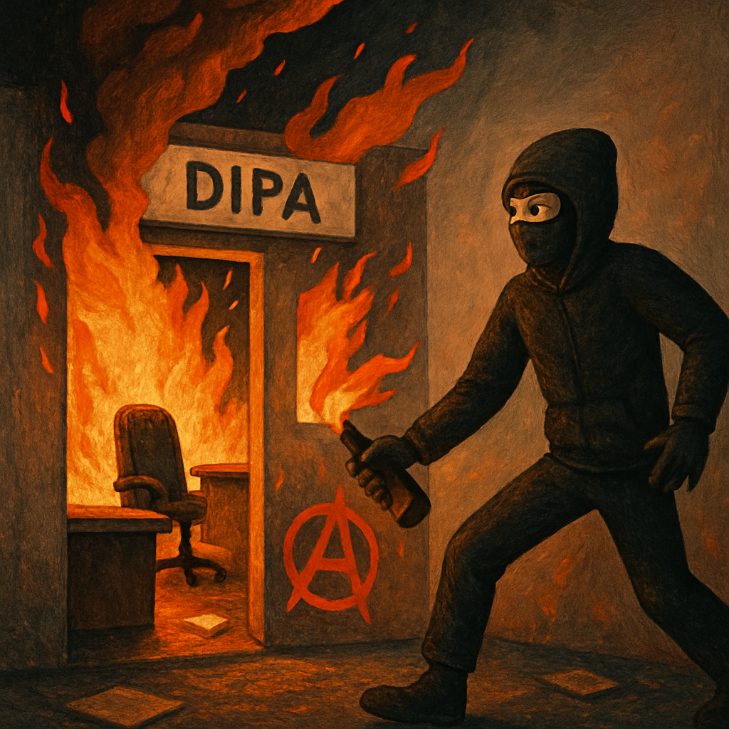 The anarchist group claimed responsibility for the attack on the DIPA party office in Limassol on January 10, stating that it was revenge for corruption