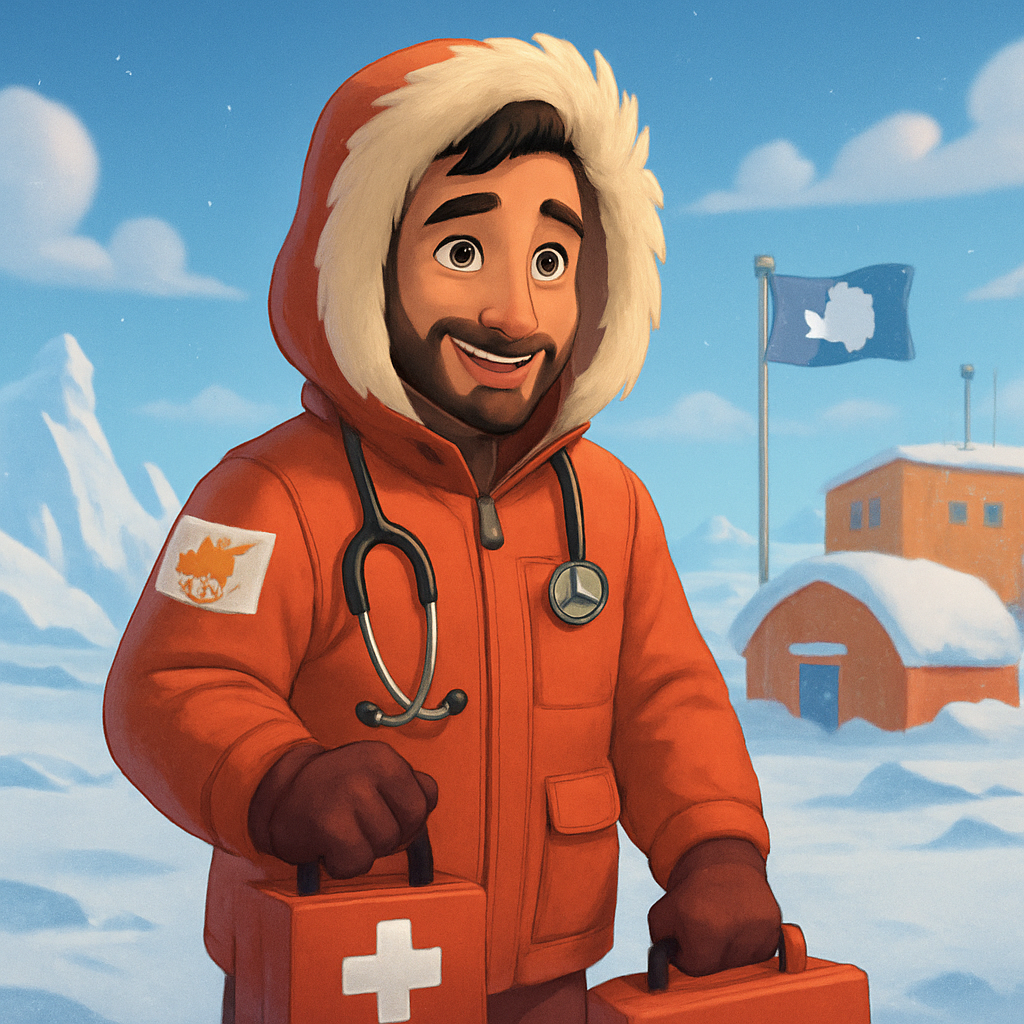 A Cypriot doctor spent two months at the South Pole to provide medical assistance in extreme conditions