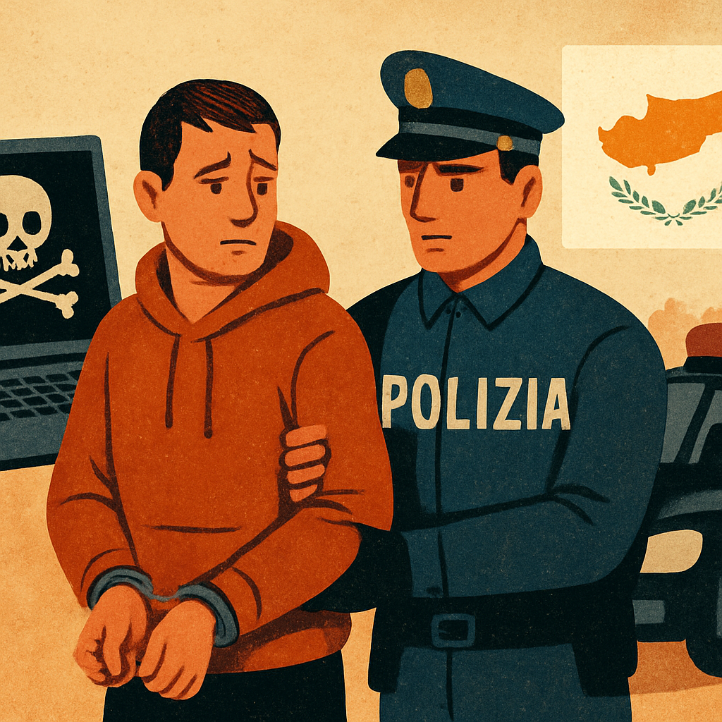 В Италии арестовали интернет-мошенника, на которого заявила обманутая компания, расположенная на Кипре