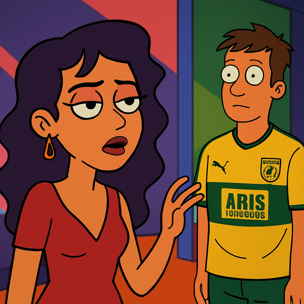In the music video of Antigone, there's an interesting detail: in one of the scenes, the jersey of "Aris" Limassol from the 2000s flashes by—a rare product placement for such a major video.