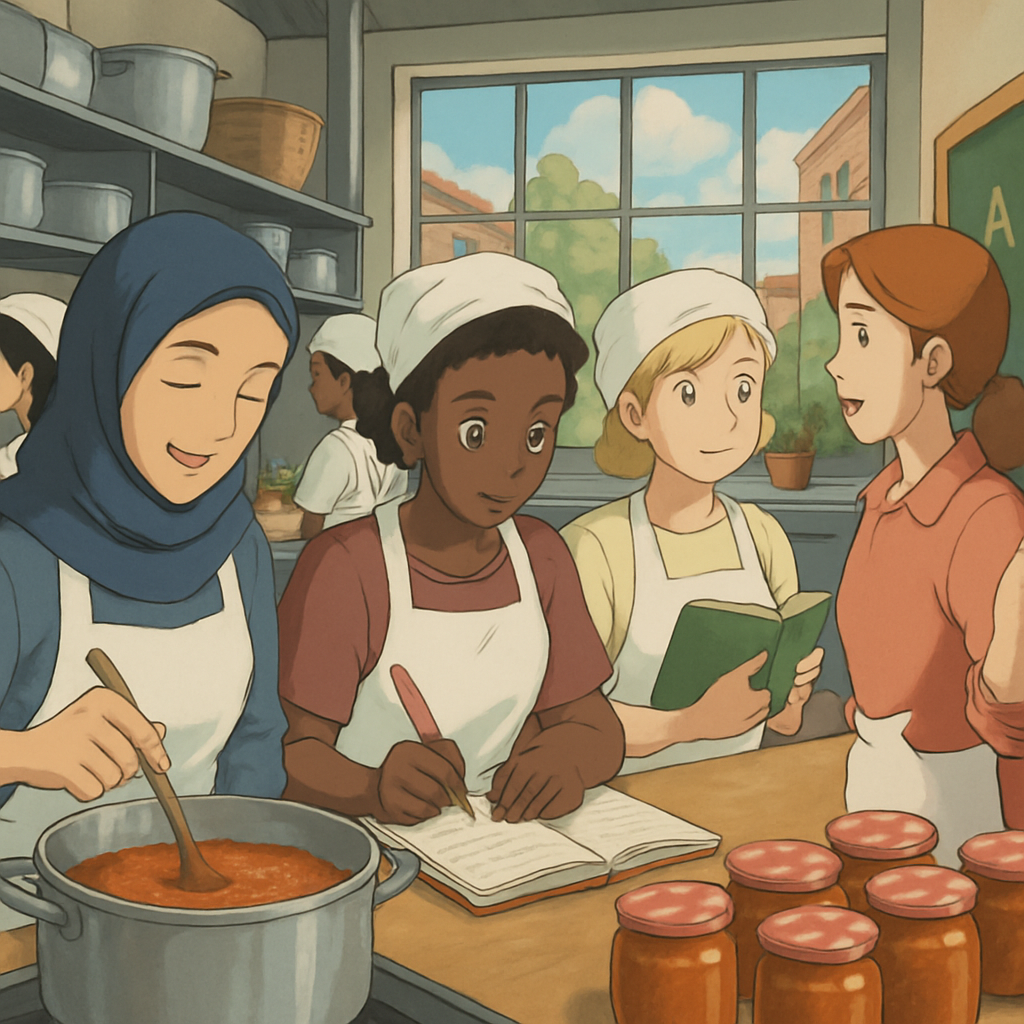 At the Mixblik food factory, women from around the world combine their passion for cooking with lessons in sales, administration, food industry standards and the Dutch language