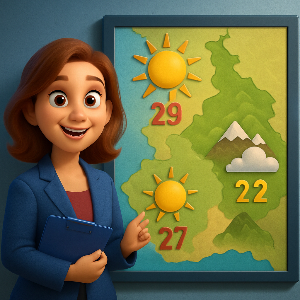 Температура сегодня достигнет +29C в глубине страны, +27C в прибрежных районах и +22C в горах