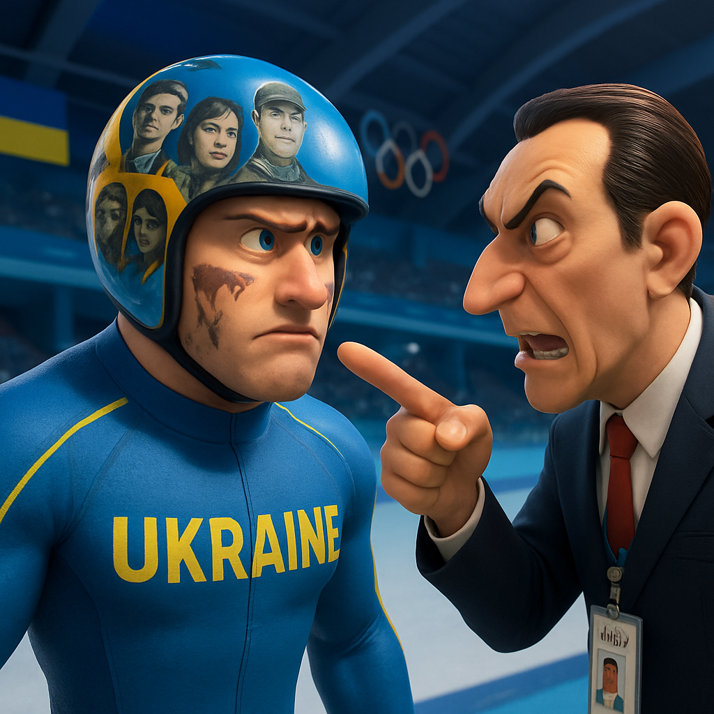 Olympic officials had told Vladyslav Heraskevych that the helmet, featuring images of Ukrainian athletes killed in the war with Russia, violated the Games’ ban on political speech