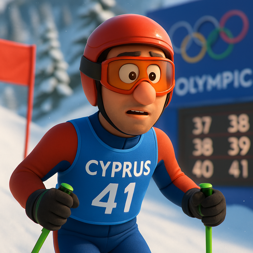 Yannos Kouyoumdjian secured a spot in the second run of the slalom at the Winter Olympics.