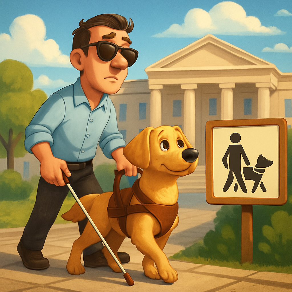 Общество людей с нарушением зрения призывает принять закон, признающий их право на собак-поводырей