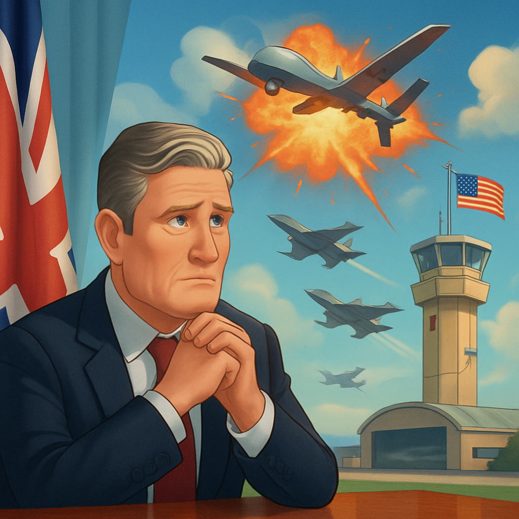 El presunto ataque con dron se produjo poco después de que el primer ministro británico Keir Starmer dijera que el Reino Unido ha acordado permitir que Estados Unidos utilice bases británicas para ataques contra los misiles de Irán y sus sitios de lanzamiento.