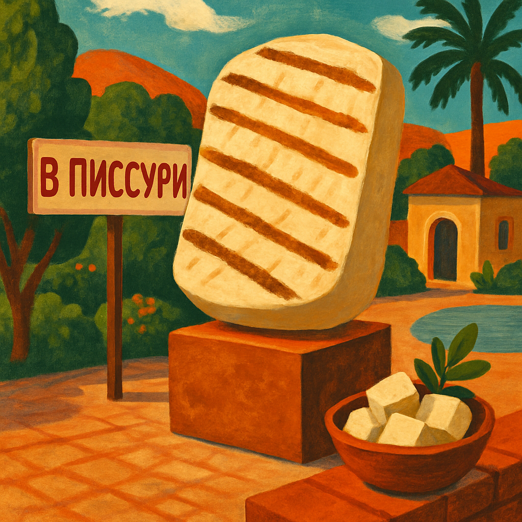 В Писсури появилась скульптура халуми - с целью продвижения традиционного продукта