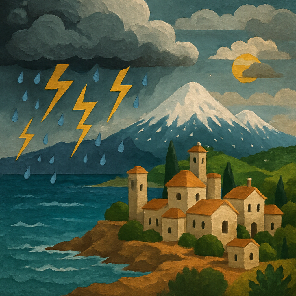 On Tuesday, Cyprus is expected to have localized rain and isolated thunderstorms, mainly in the western part of the island, with possible snow on the peaks of Troodos