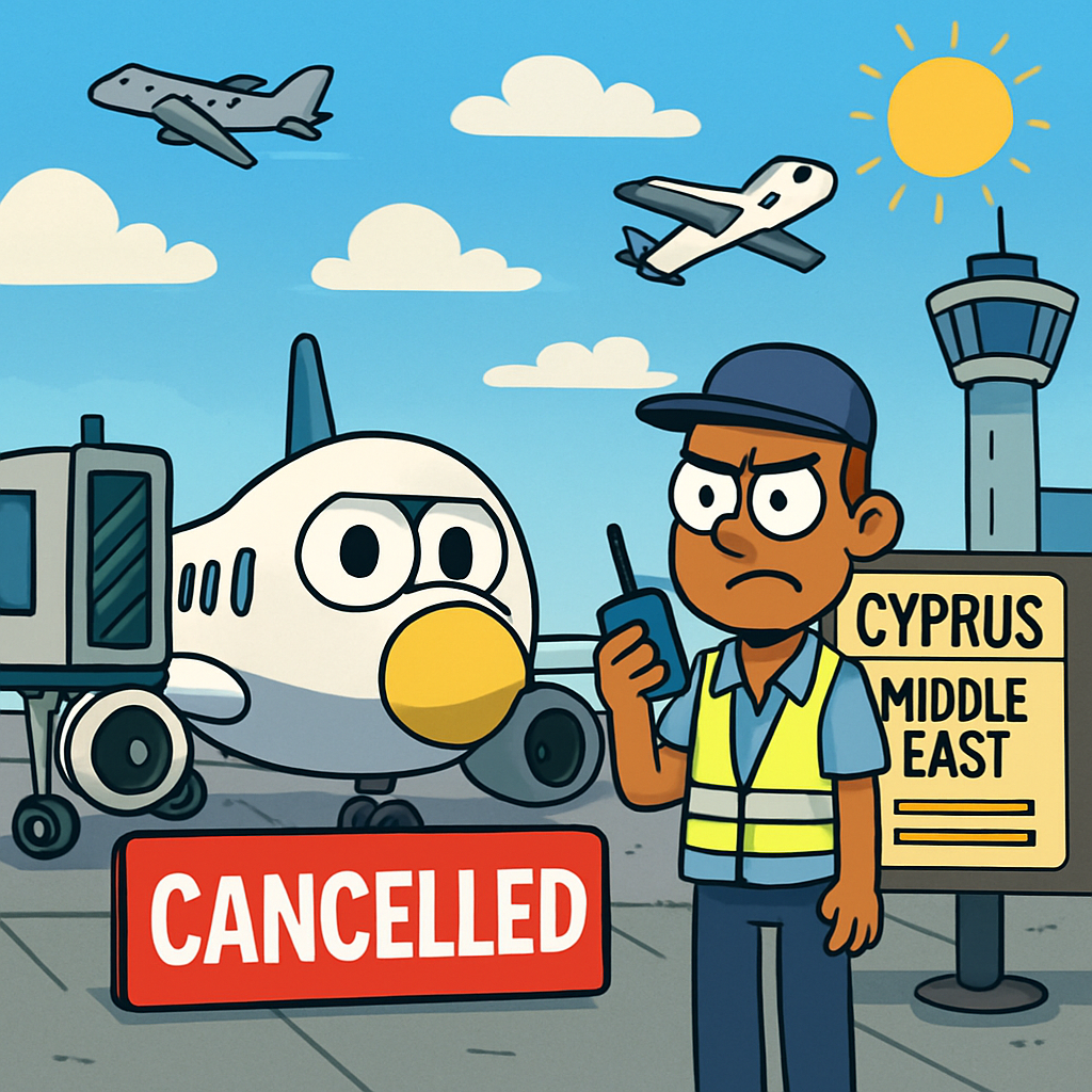 El domingo, se cancelaron un total de 48 vuelos entre Chipre y Oriente Medio, informaron los aeropuertos.
