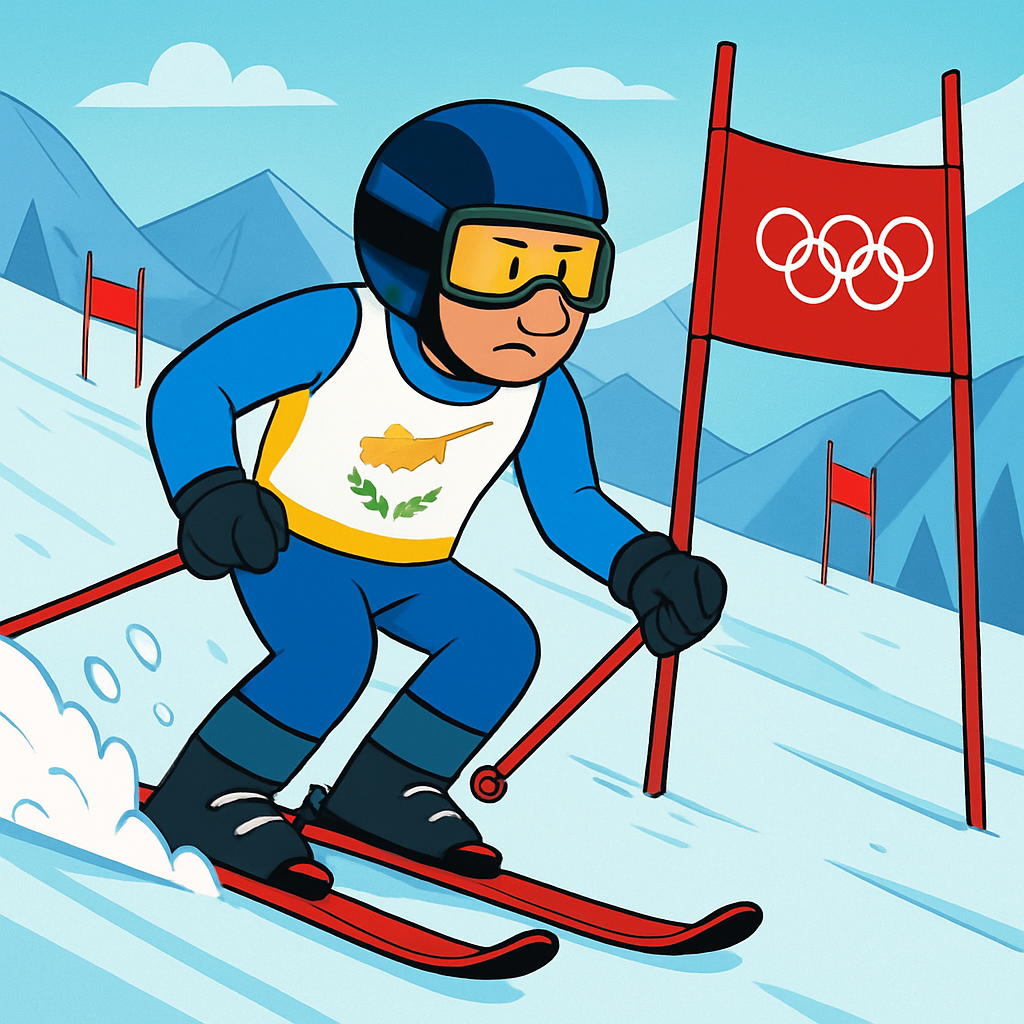 Cypriot skier Yiannos Kouyoumdjian finished 64th in the giant slalom after two runs at the Olympic Games.