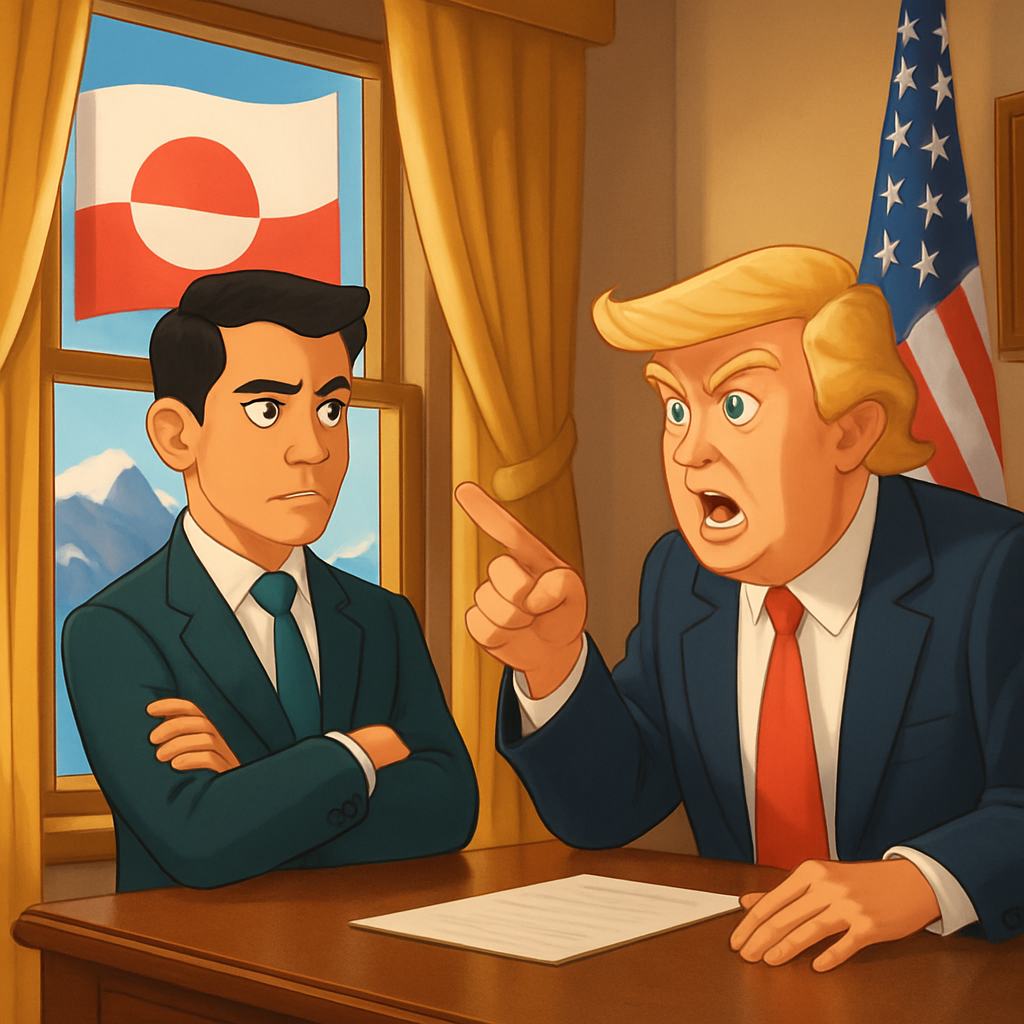 Greenland's PM Jens Frederik Nielsen firmly rejected US President Trump's repeated comments on US possibly annexing Greenland, asking for dialogue and respect for international law
