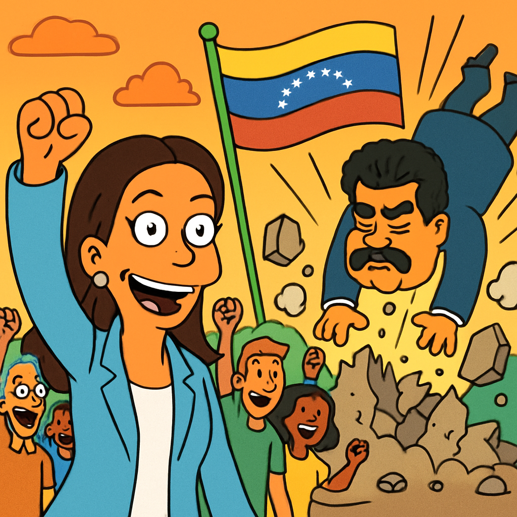 María Corina Machado said toppling of Venezuelan President Nicolás Maduro was a "huge step for humanity, for freedom and human dignity"