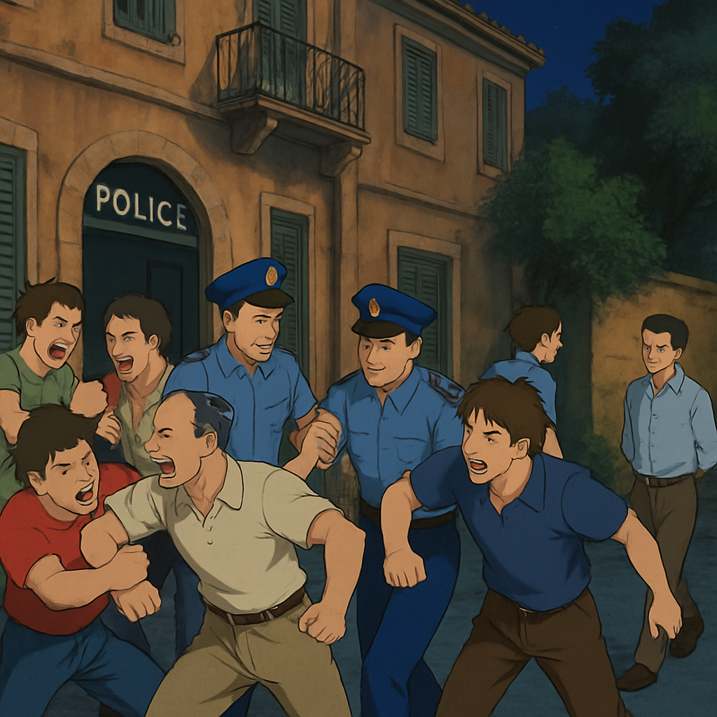 In Nicosia, 6 people were arrested overnight for fighting, assaulting a police officer, and disturbing public order