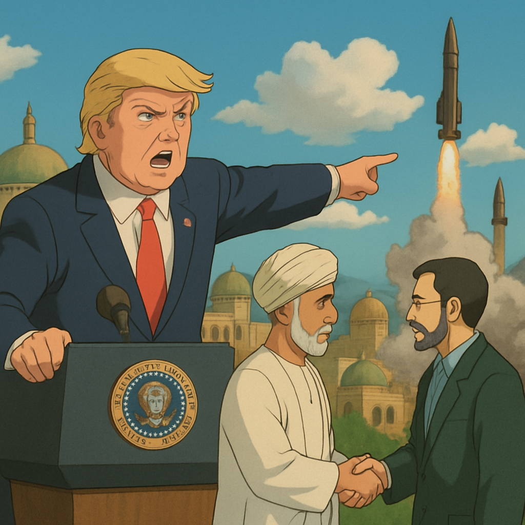 Las negociaciones mediadas por Omán siguen a las repetidas amenazas de Donald Trump de atacar a Irán, con el presidente de EE.