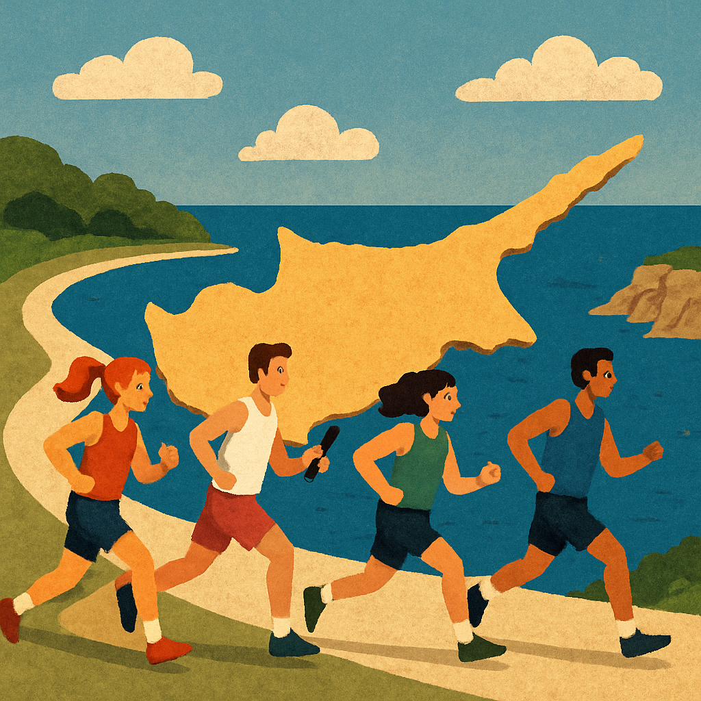 From Akamas to Cape Greco: four students ran a 227 km relay across Cyprus
