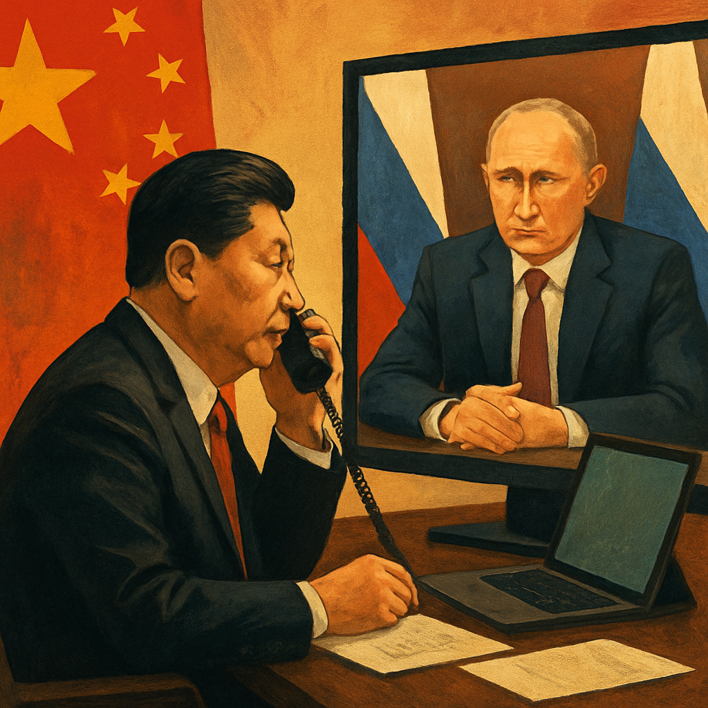 China’s Xi Jinping held a video call with his Russian counterpart Vladimir Putin to discuss bilateral ties and exchange strategies and views on current geopolitical tensions