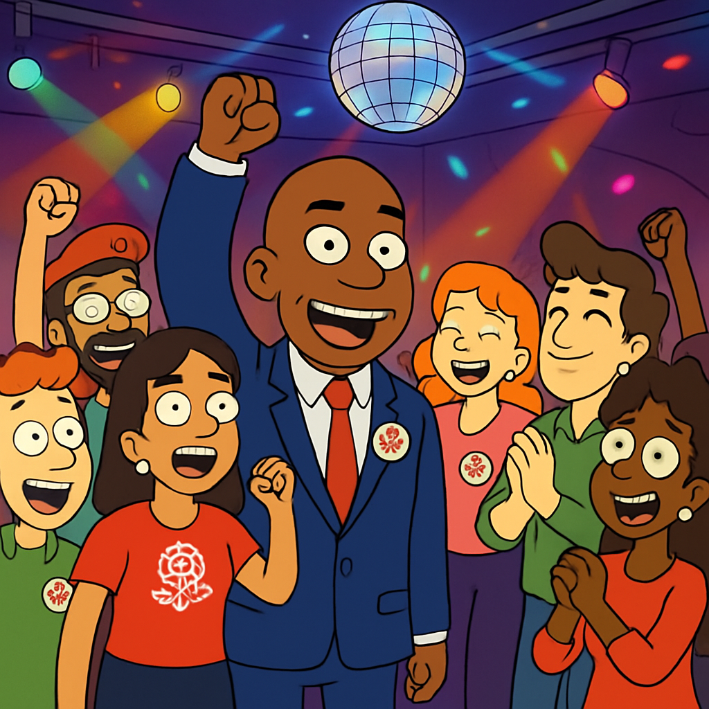 Democratic Socialists gathered at a Bushwick dance club to celebrate as one of their members began to govern New York City