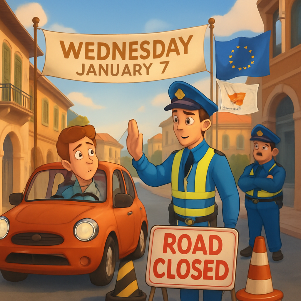 On Wednesday, January 7, due to the opening ceremony of Cyprus's presidency in the EU Council, traffic in the center of Nicosia will be restricted