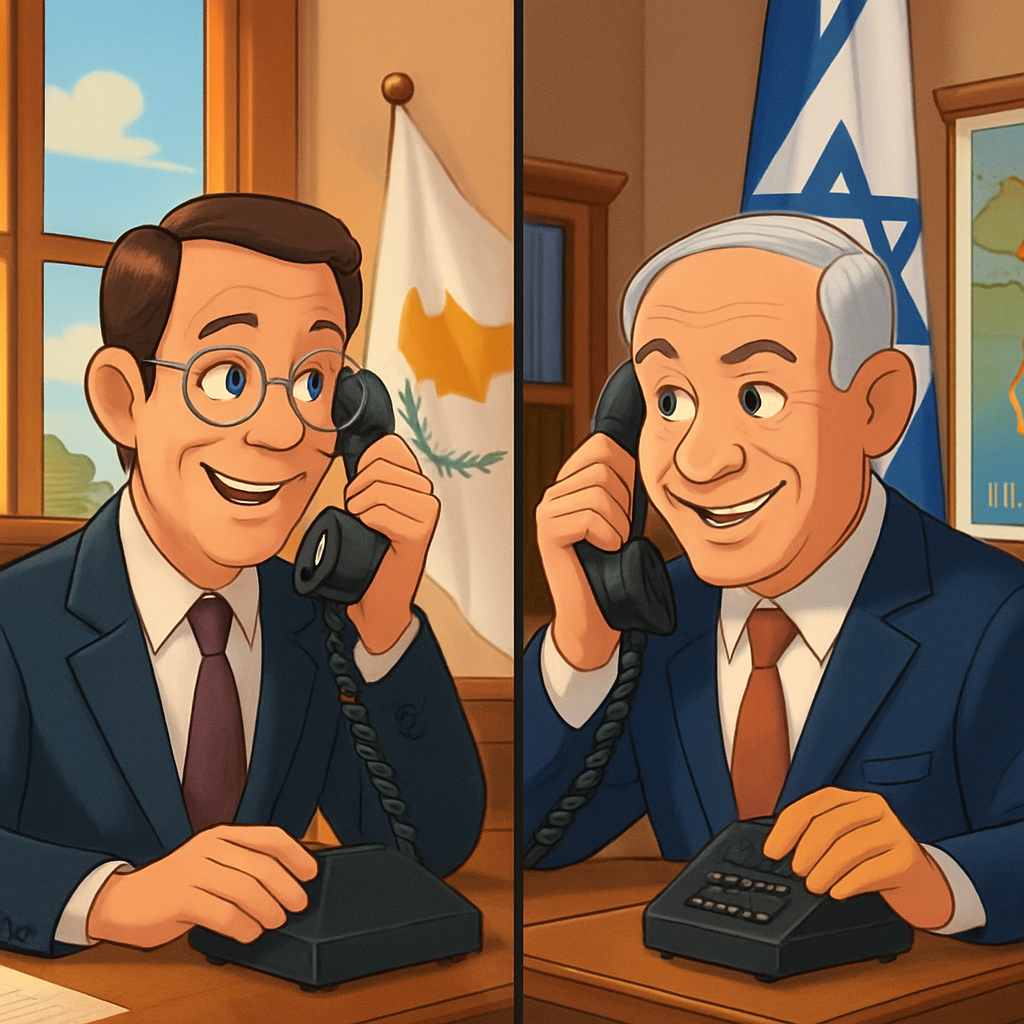 The President of Cyprus and the Prime Minister of Israel held a phone conversation during which they discussed the Great Sea Interconnector project and the planned 'India-Middle East-Europe Economic Corridor