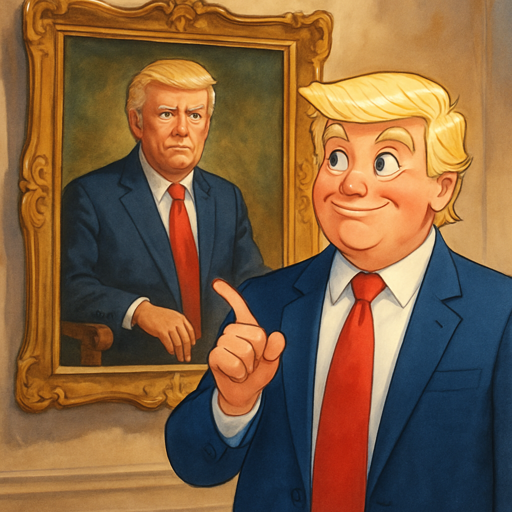 The painted portrait from President Trump’s first term was completed more than four years ago, but never unveiled.