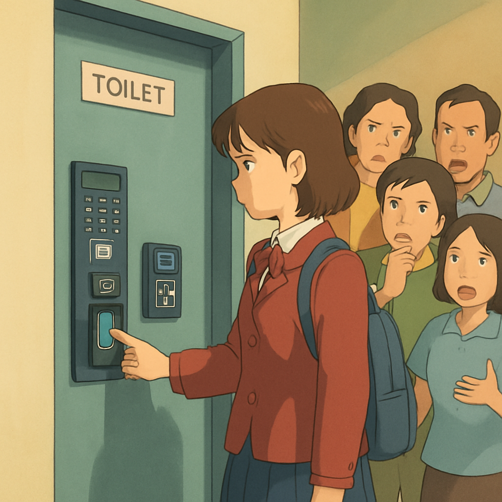 In Nicosia, a school installed a system for accessing toilets using a code, card, or fingerprint, which provoked a strong reaction from parents and students