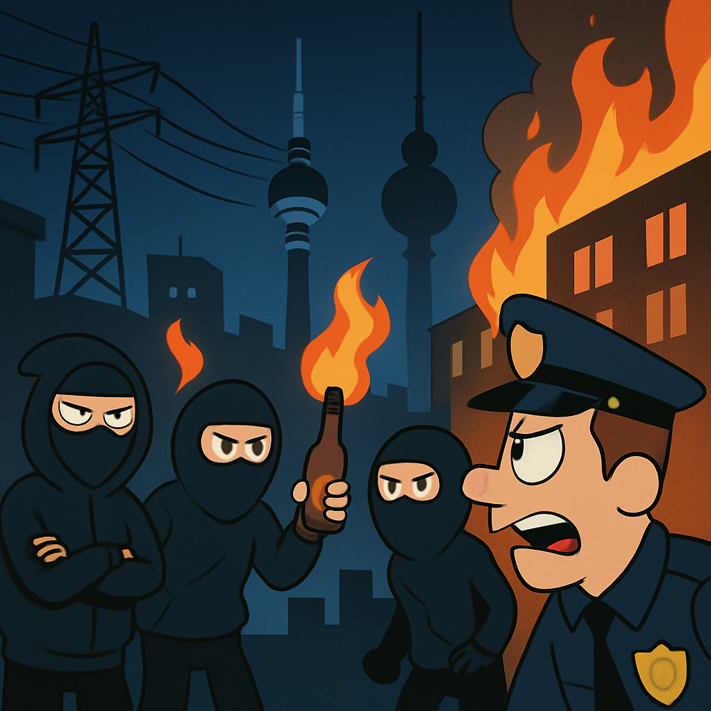 A suspected arson attack has caused a widespread power cut in Berlin since Saturday
