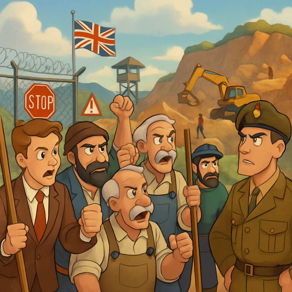 Enterprises and fishermen in Xylofagou (Larnaca district) staged a protest against the British base range, citing the blocking of plans to expand the quarry and the reduction of their monthly incomes respectively