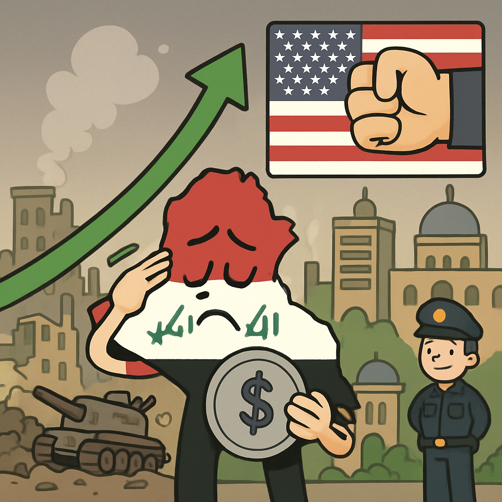 After decades of conflicts and chaos, Iraq has recently regained a sense of stability but it is struggling with weak economic growth and cannot risk punitive measures by the US