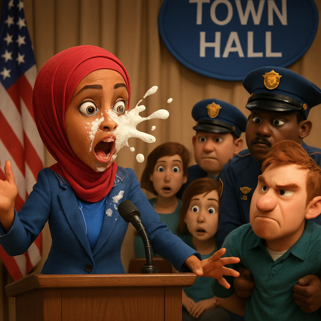 Ilhan Omar was attacked with an unknown substance during a town hall in Minneapolis after calling for the abolishment of ICE