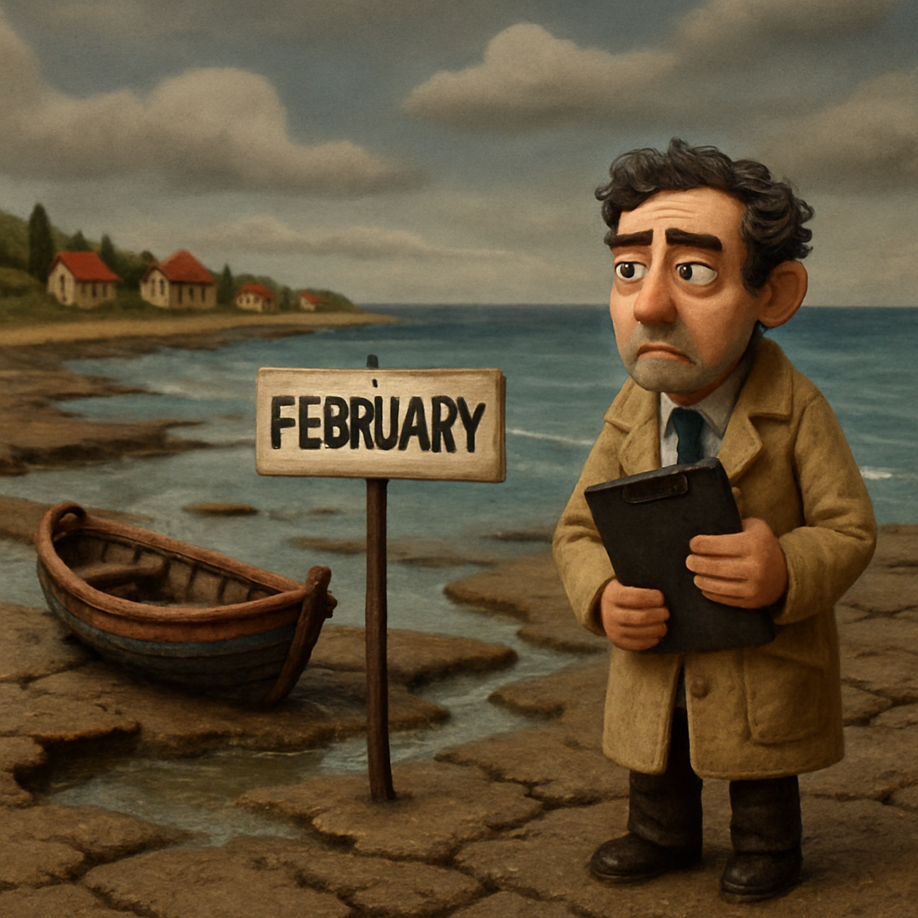 At the beginning of February, the water level in the Baltic Sea dropped sharply
