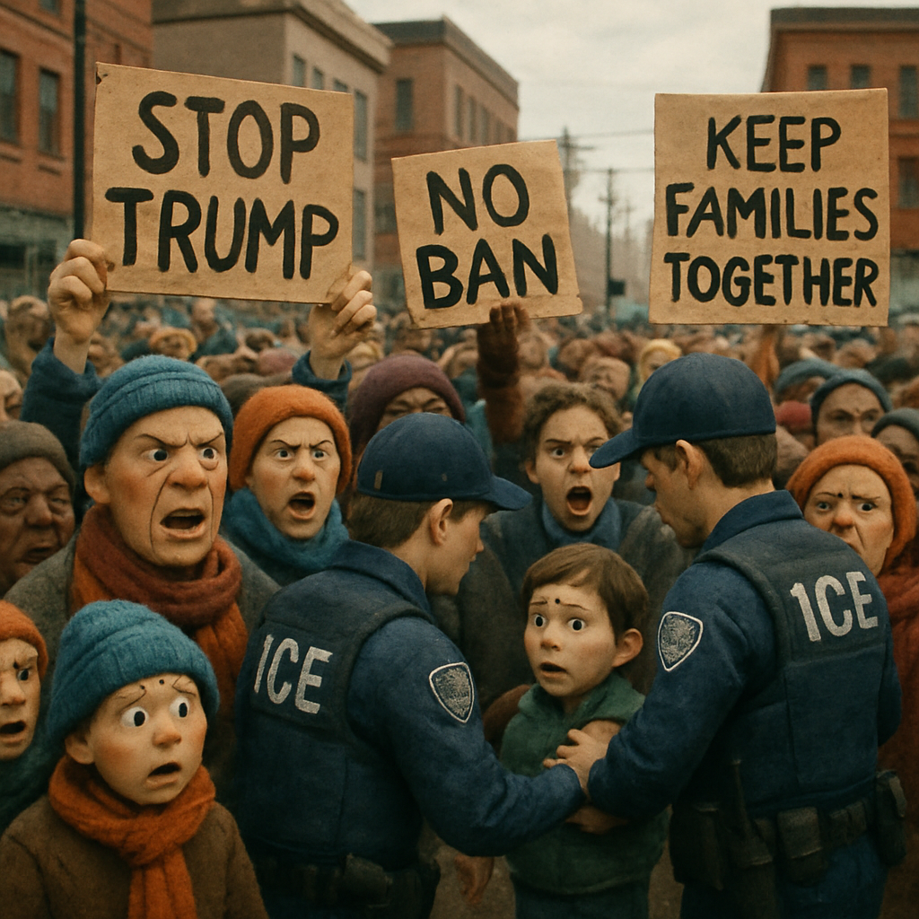 Thousands of people protested against US President Donald Trump's immigration crackdown in Minneapolis on Friday, after a five-year-old boy and his father were detained by ICE agents