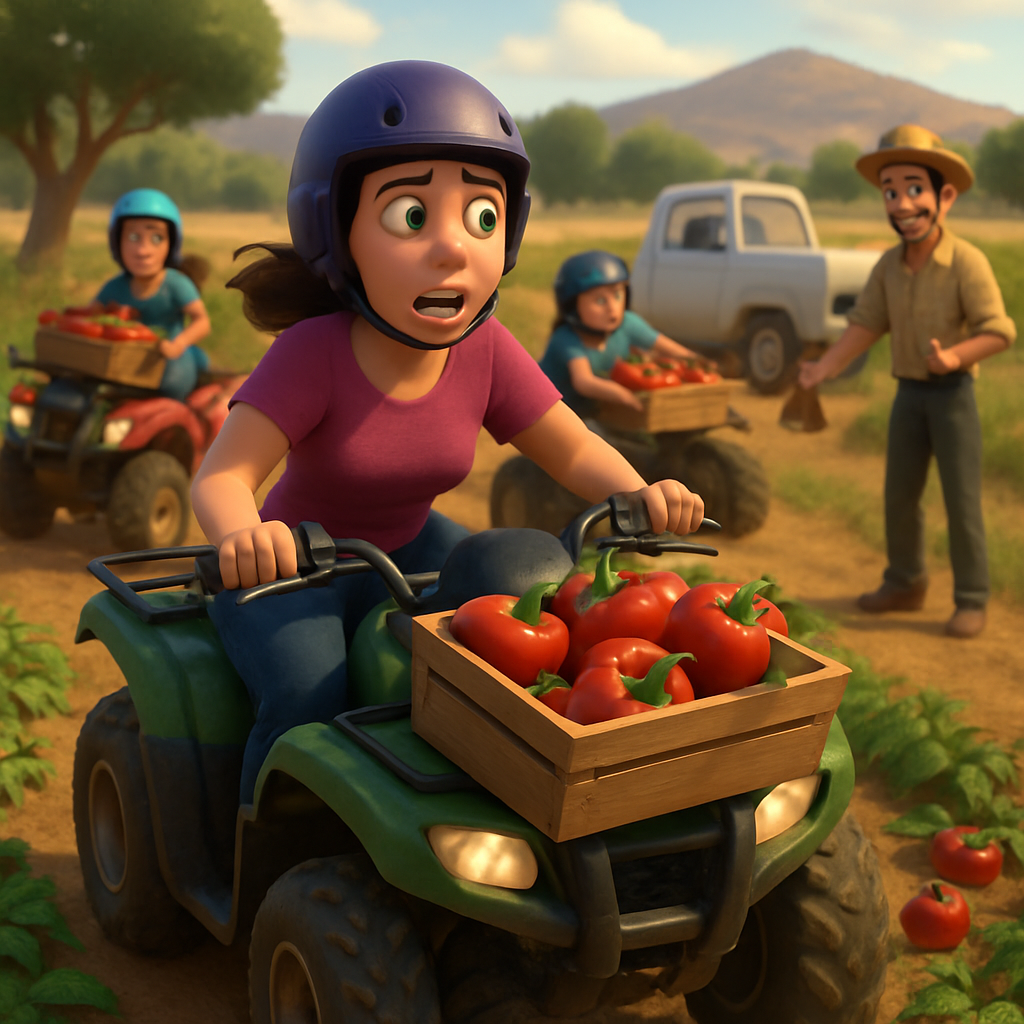 In the Paphos area, there have been renewed complaints about an organized gang that is stealing crops: women on quad bikes are stealing farmers' produce from the fields and selling it to waiting buyers